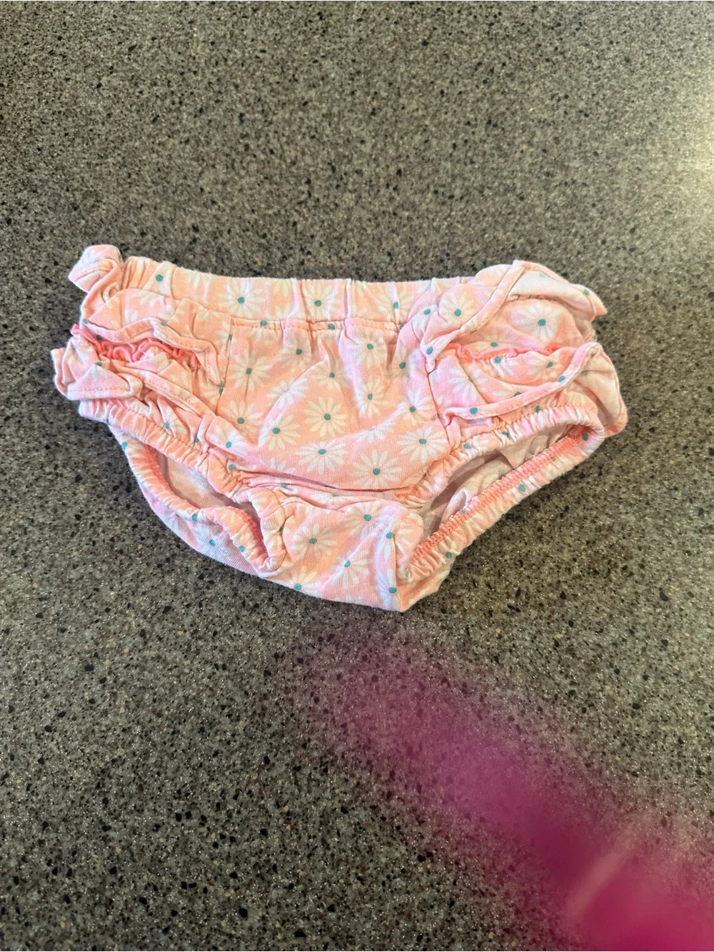 Carter's Pink Daisy Ruffle Diaper Cover